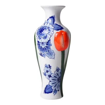 Red tulip vase