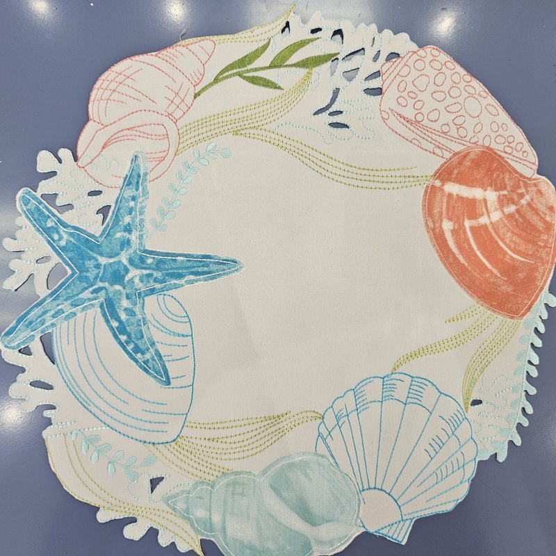 Coastal Shells & Starfish Doily